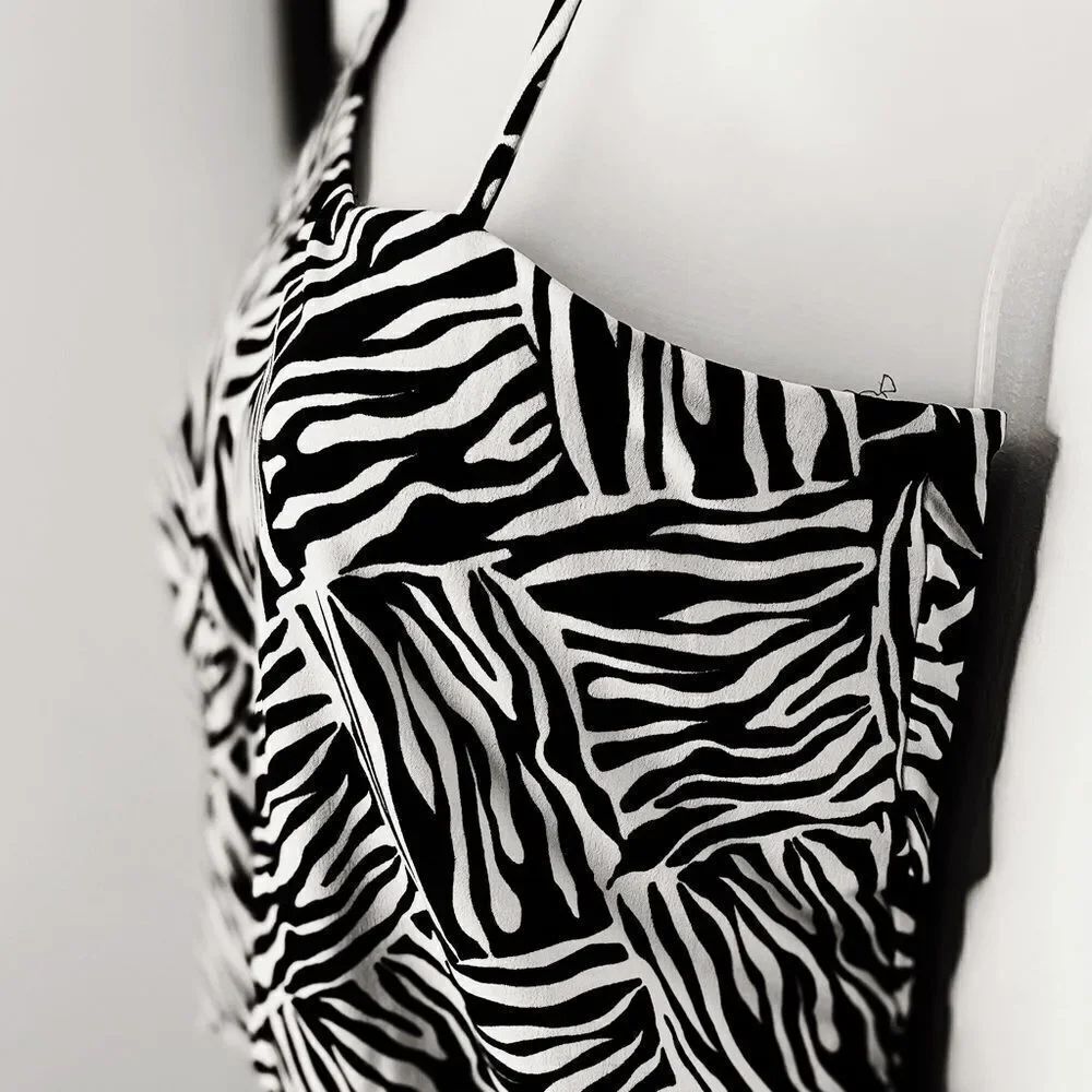 Zebra One Shoulder Mini Dress - Picture 7 of 11